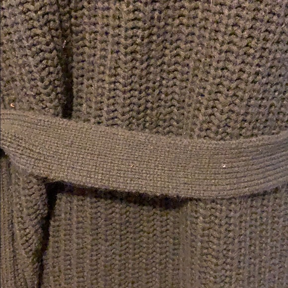 Green long belted wrap sweater by Dex, S - Picture 8 of 8